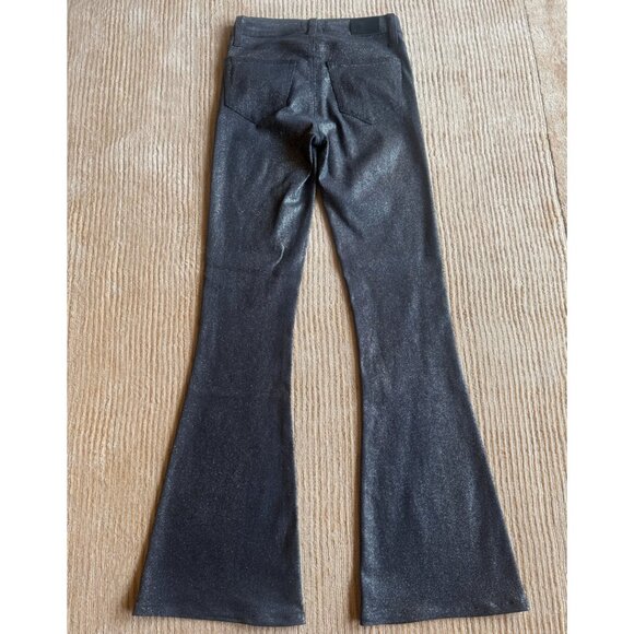 PAIGE Lou Lou Glitter Coated Flare Jeans 25 NWT - Picture 5 of 11